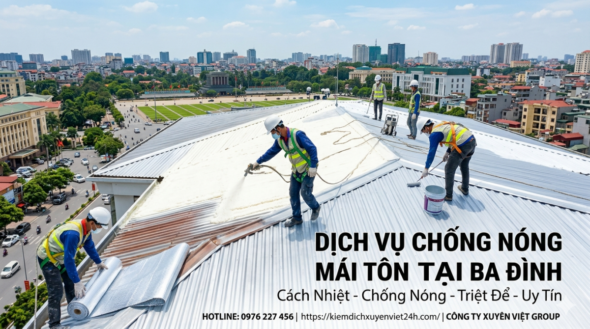 Dịch vụ chống nóng mái tôn tại Ba Đình