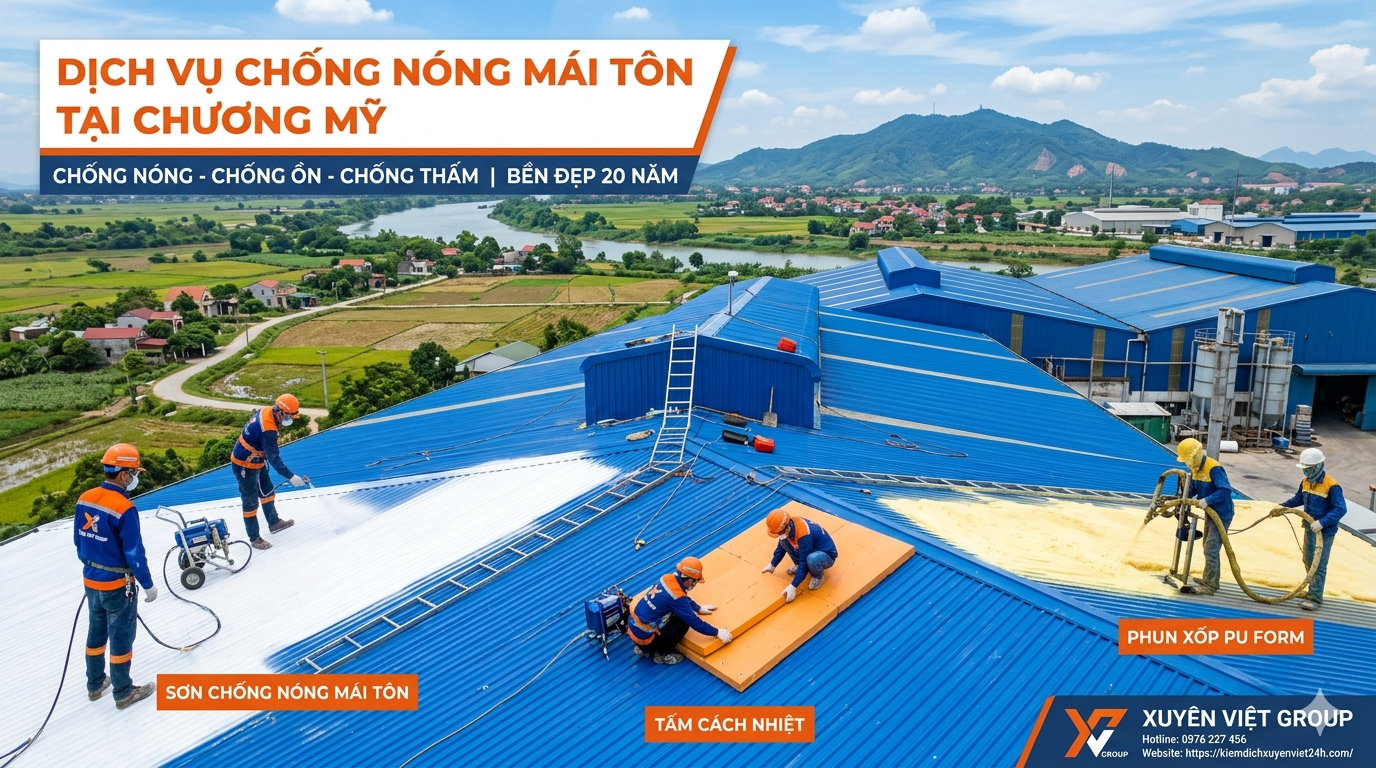 Dịch vụ chống nóng mái tôn tại Chương Mỹ