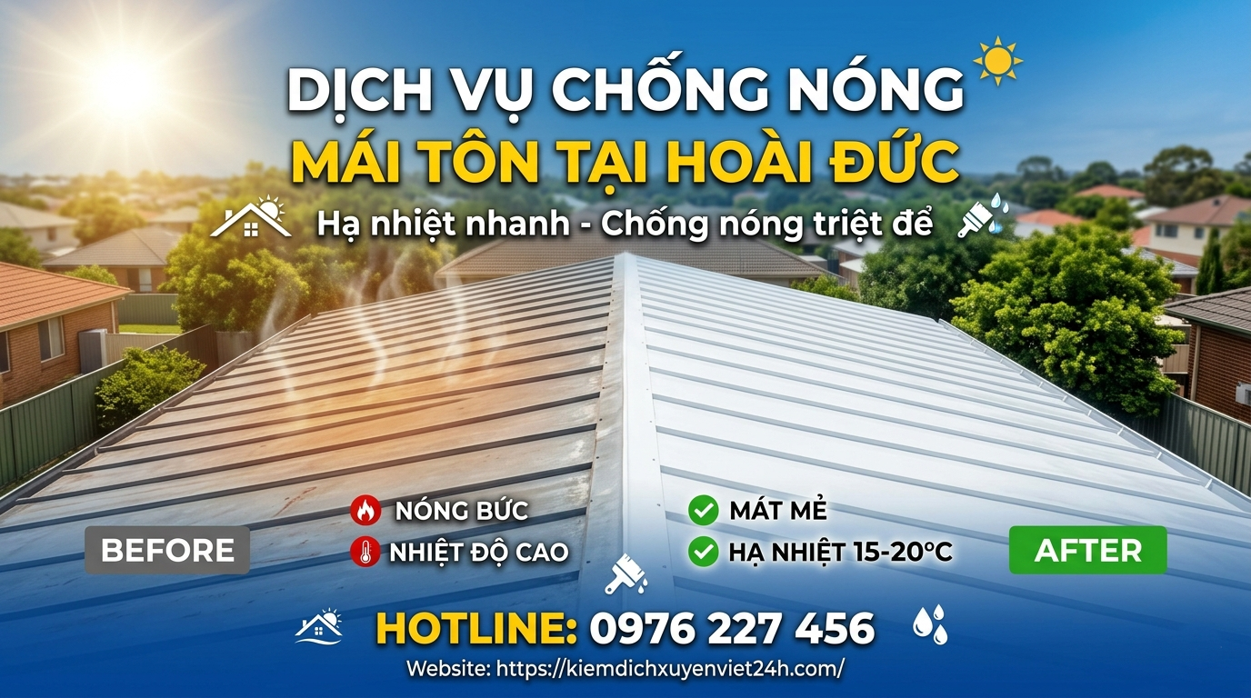 Dịch vụ chống nóng mái tôn tại Hoài Đức