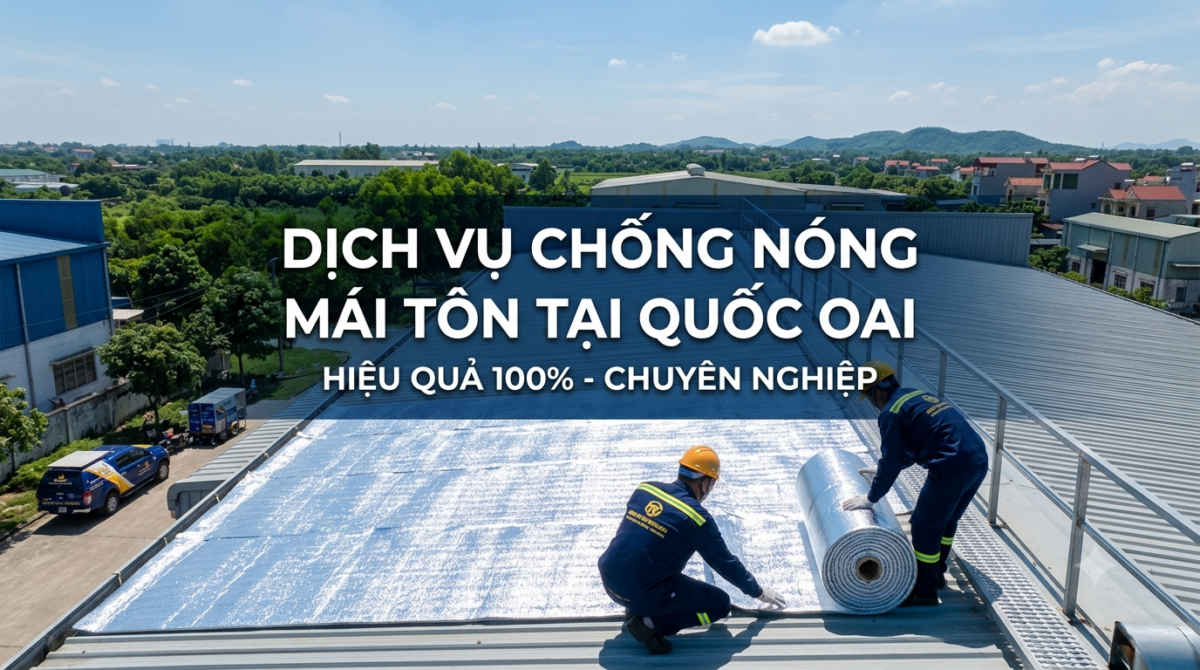 Dịch vụ chống nóng mái tôn tại Quốc Oai