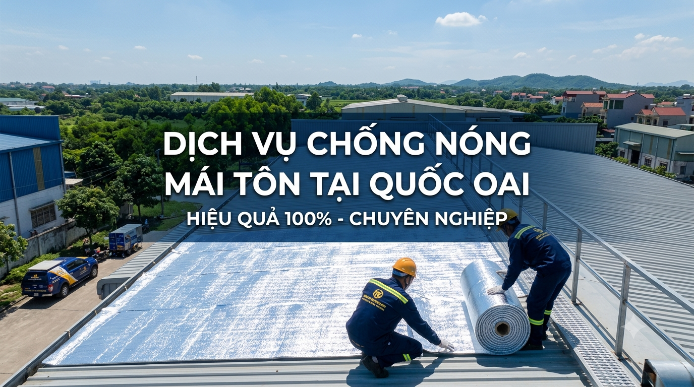 Dịch vụ chống nóng mái tôn tại Quốc Oai