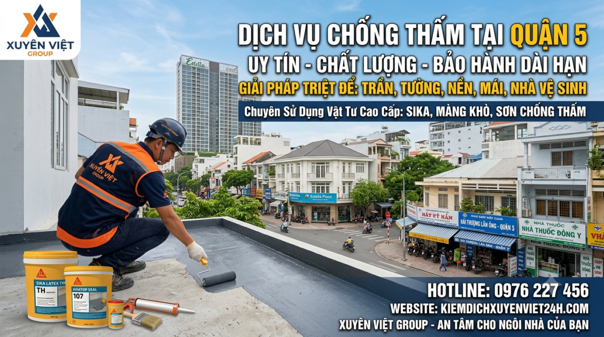 Đơn vị chống thấm tại Quận 5