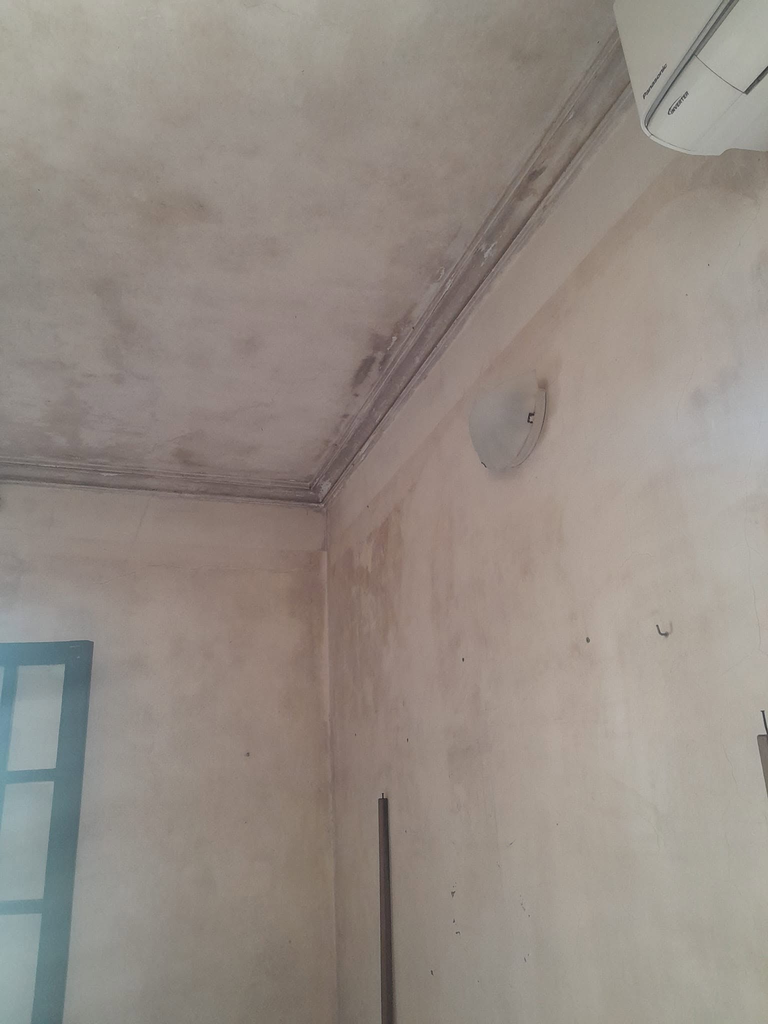 Thi công tẩy sạch vết mốc đen trên tường nhà Chương Mỹ