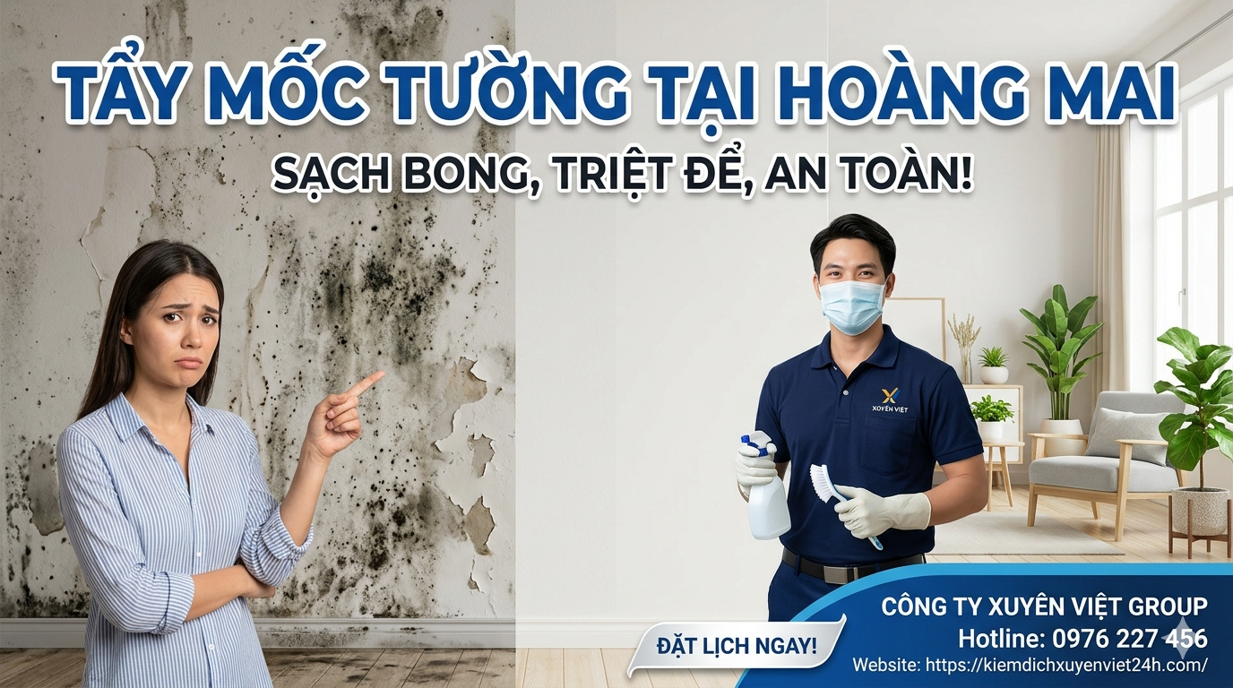 Tẩy Mốc Tường Tại Hoàng Mai