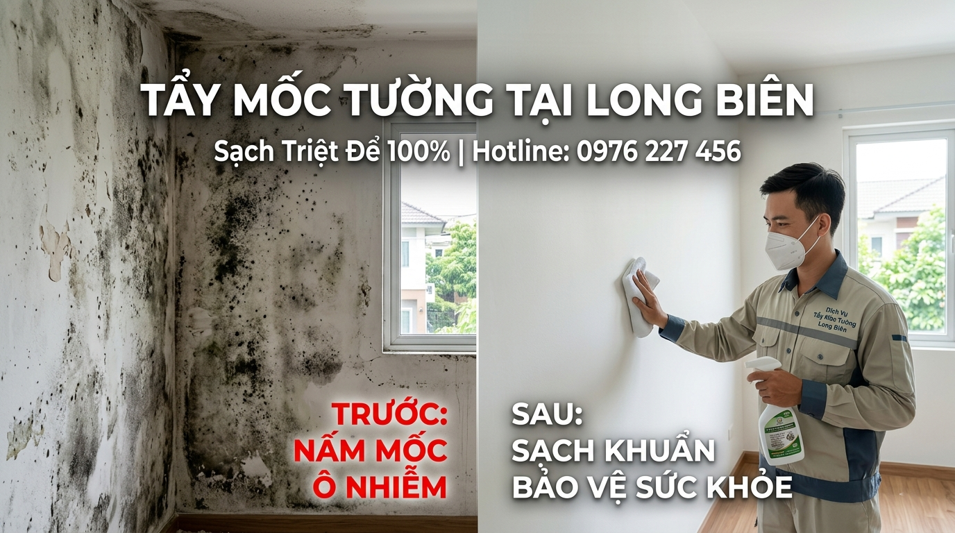 Tẩy Mốc Tường Tại Long Biên