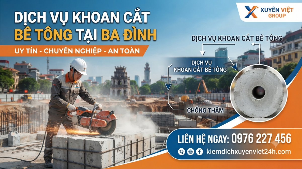 Dịch Vụ Khoan Cắt Bê Tông Tại Ba Đình