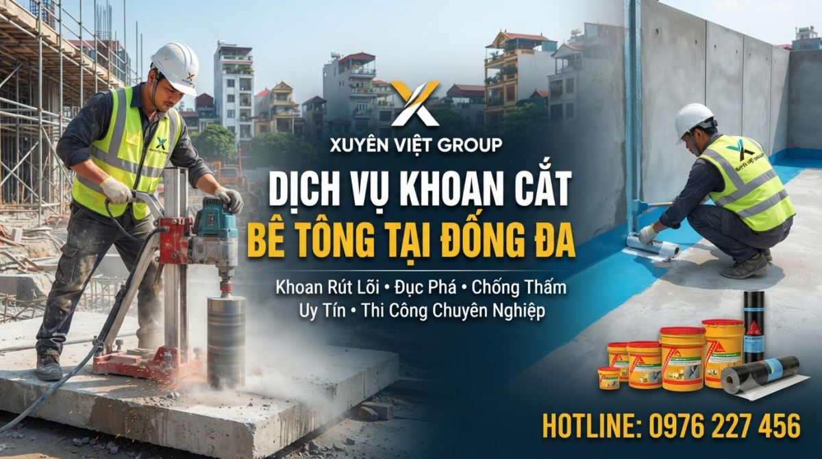 Dịch Vụ Khoan Cắt Bê Tông Tại Đống Đa