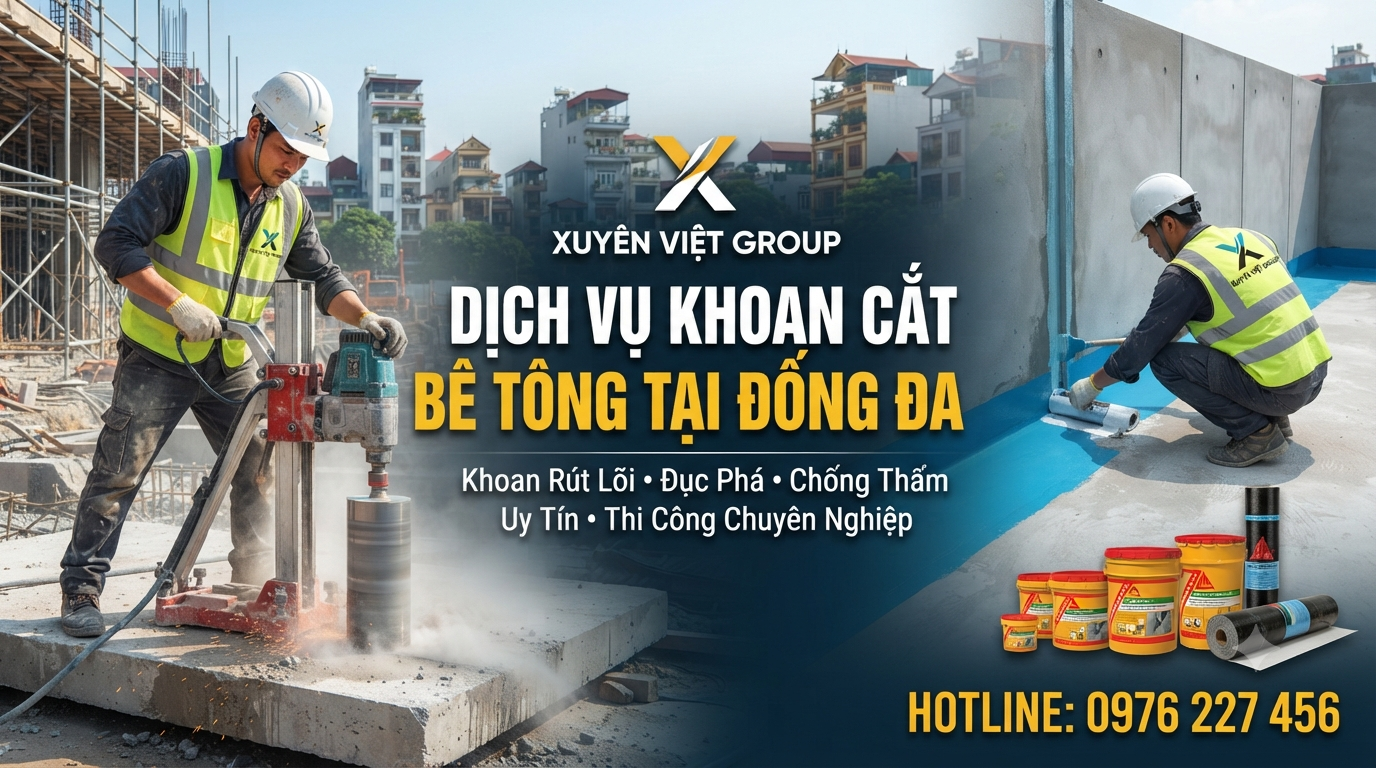 Dịch Vụ Khoan Cắt Bê Tông Tại Đống Đa