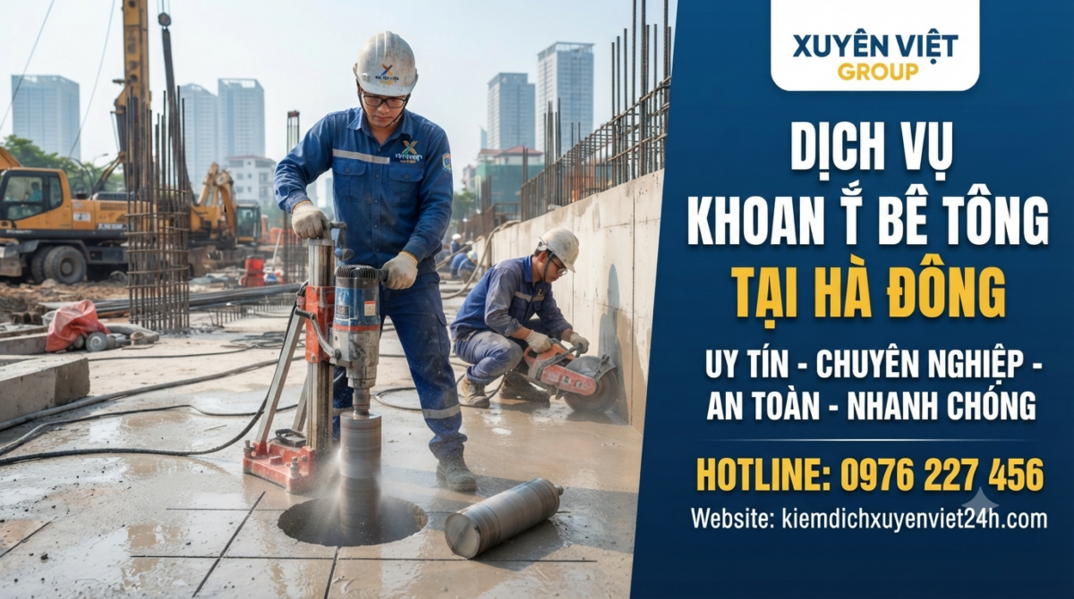 Dịch Vụ Khoan Cắt Bê Tông Tại Hà Đông