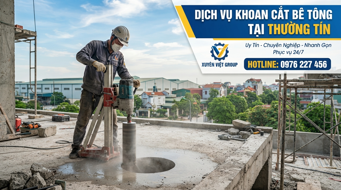 Dịch Vụ Khoan Cắt Bê Tông Tại Thường Tín