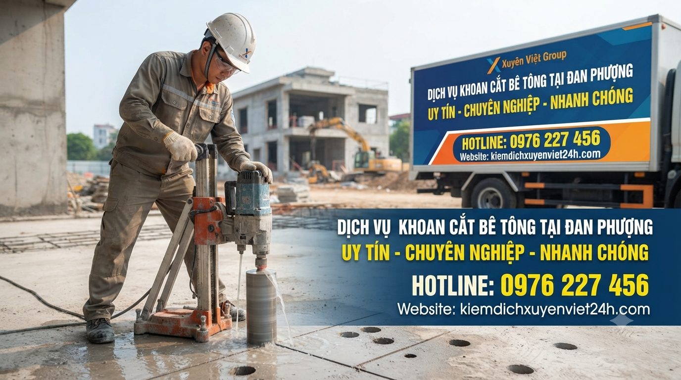 Dịch vụ khoan cắt bê tông tại Đan Phượng