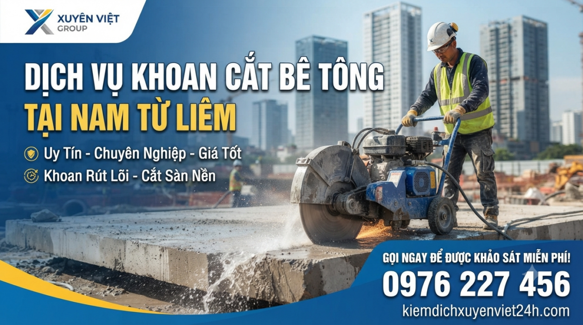 Dịch vụ khoan cắt bê tông tại Nam Từ Liêm
