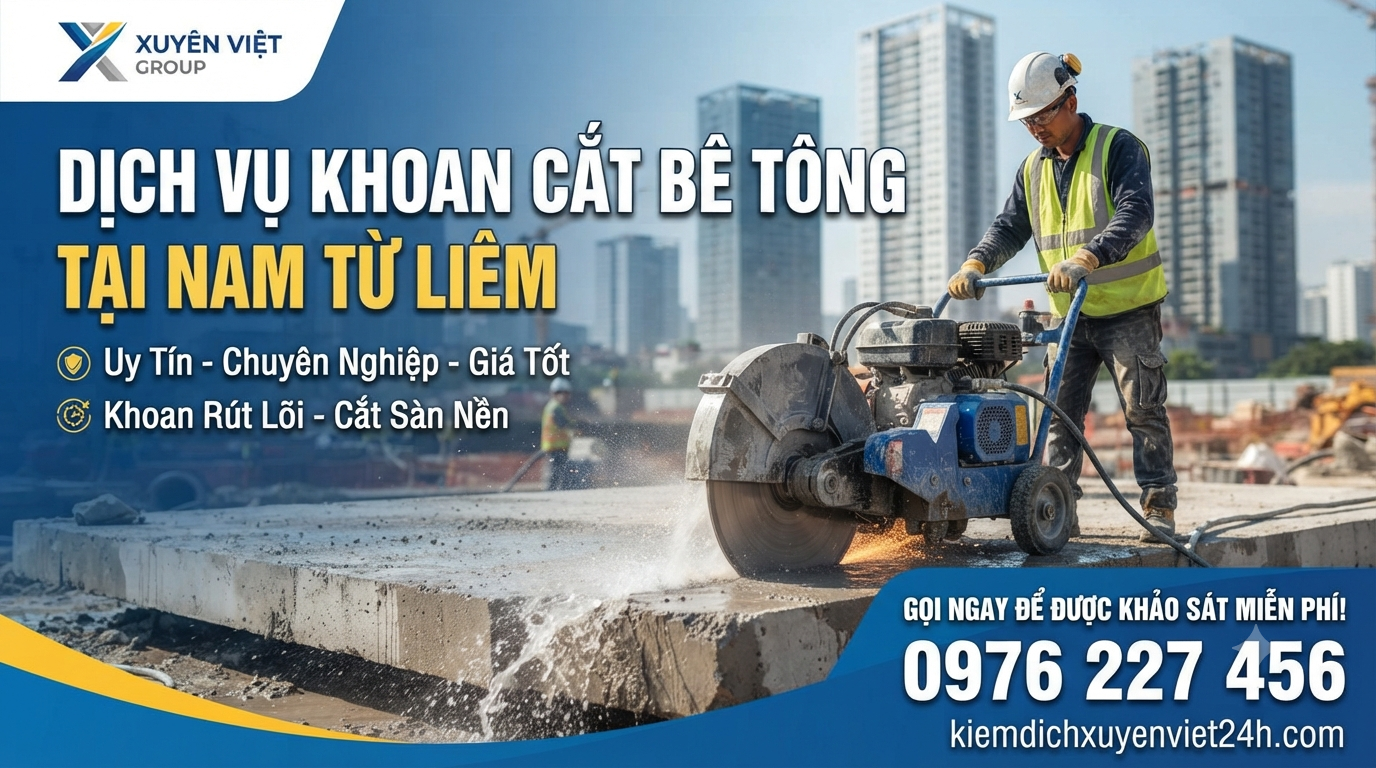 Dịch vụ khoan cắt bê tông tại Nam Từ Liêm