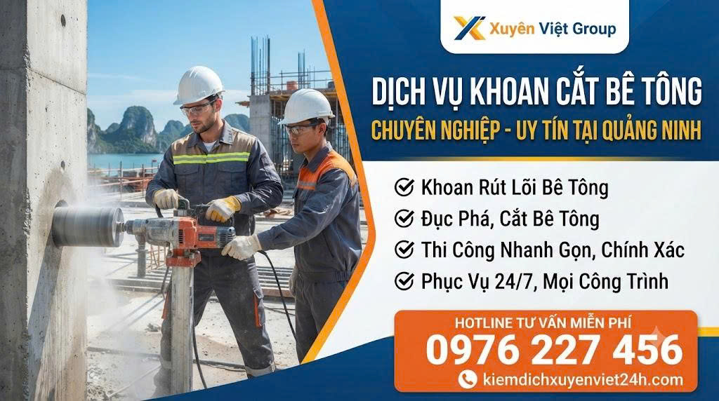 Dịch vụ khoan cắt bê tông tại Quảng Ninh