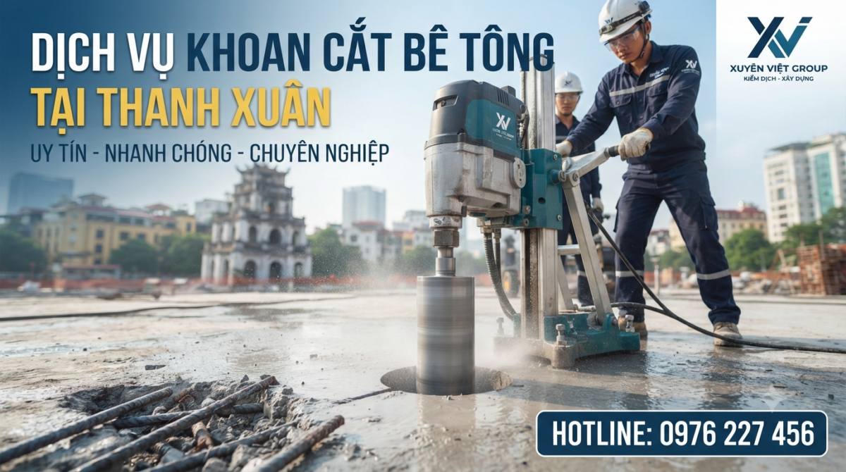 Dịch vụ khoan cắt bê tông tại Hoàng Mai