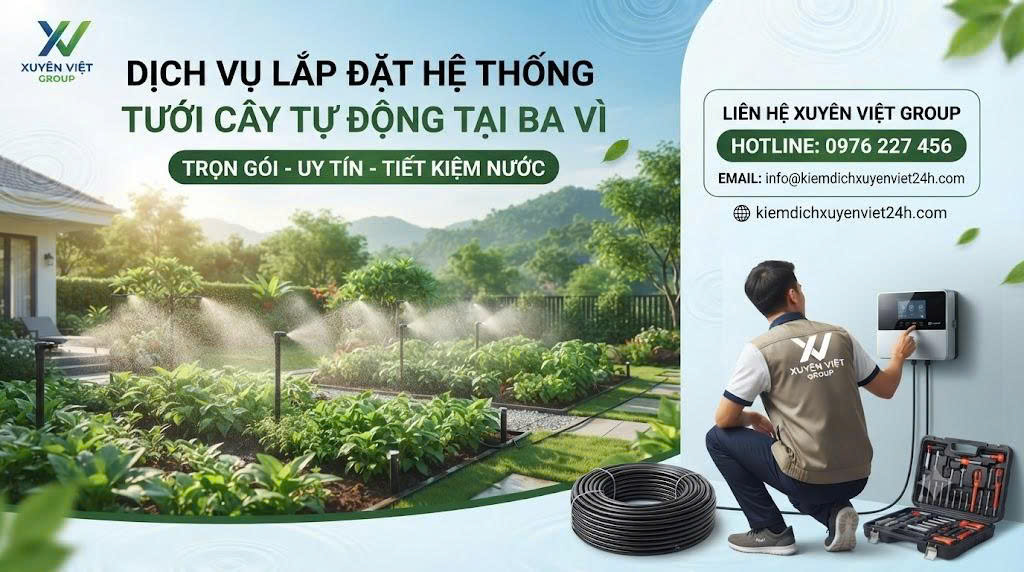 Dịch vụ lắp đặt hệ thống tưới cây tự động tại Ba Vì