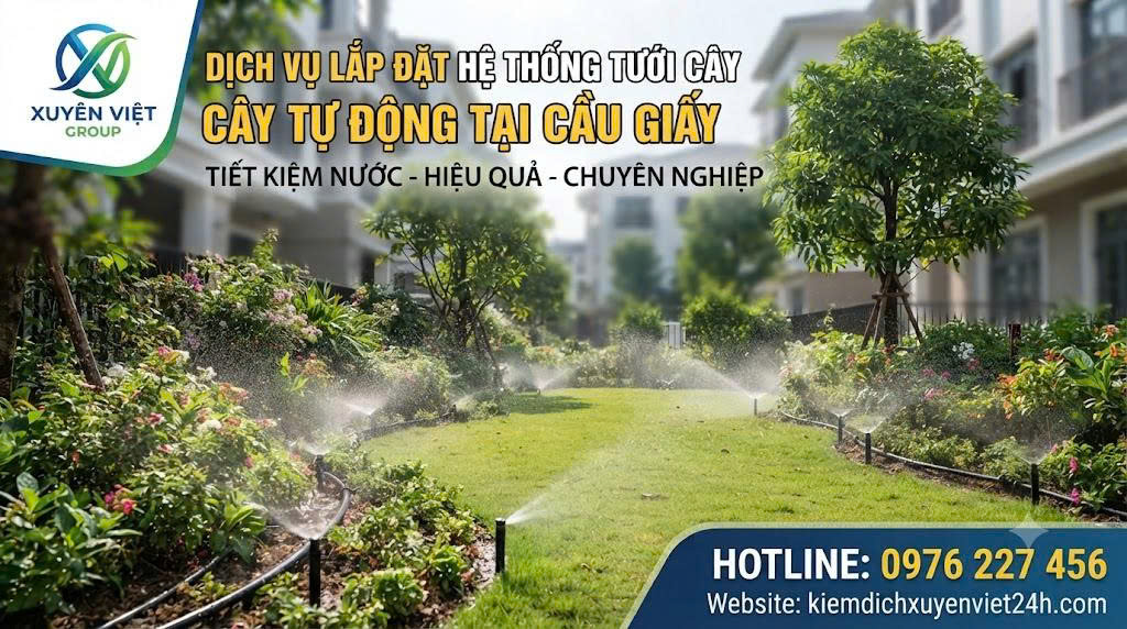 Dịch vụ lắp đặt hệ thống tưới cây tự động tại Cầu Giấy