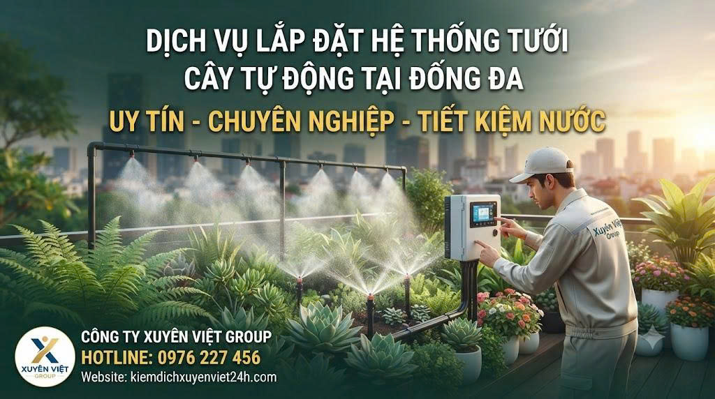 Dịch vụ lắp đặt hệ thống tưới cây tự động tại Đống Đa