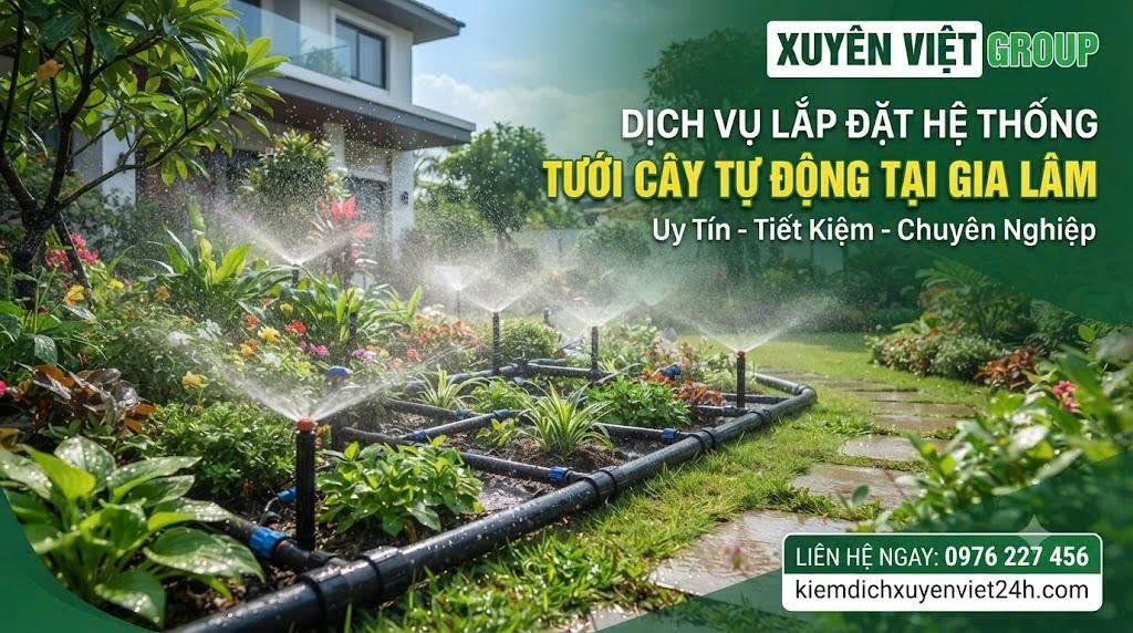 Dịch vụ lắp đặt hệ thống tưới cây tự động tại Gia Lâm