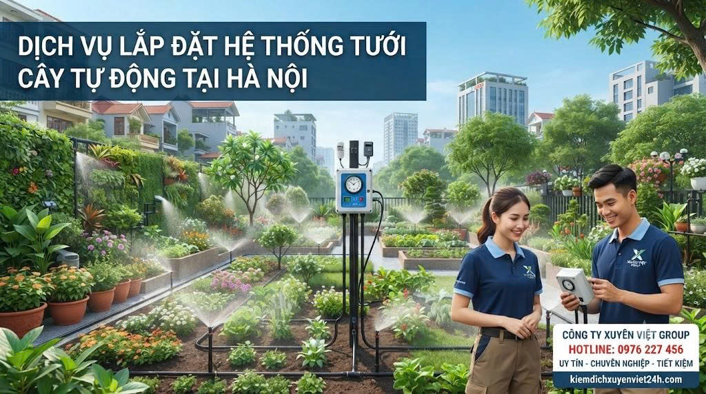 Dịch vụ lắp đặt hệ thống tưới cây tự động tại Hà Nội