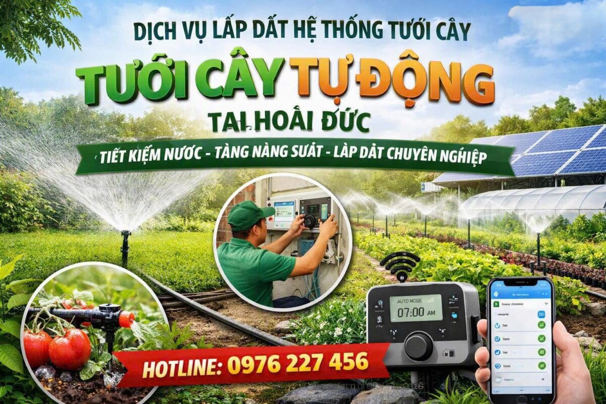 Dịch vụ lắp đặt hệ thống tưới cây tự động tại Hoài Đức