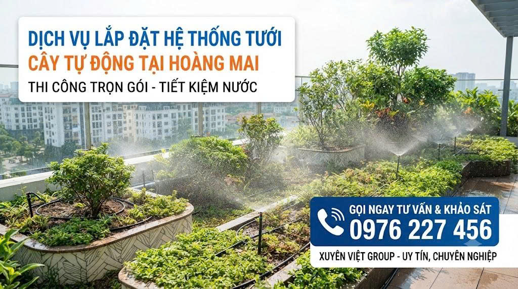 Dịch vụ lắp đặt hệ thống tưới cây tự động tại Hoàng Mai