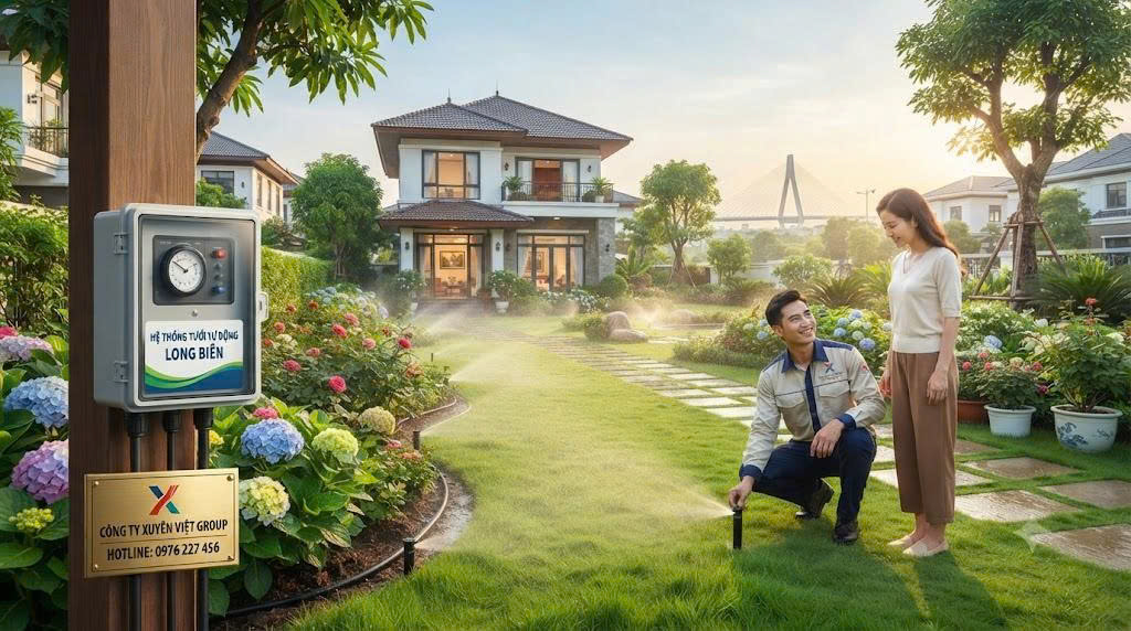 Dịch vụ lắp đặt hệ thống tưới cây tự động tại Long Biên