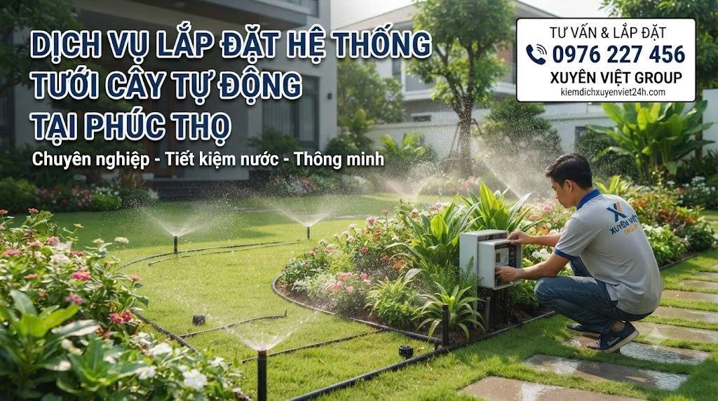 Dịch vụ lắp đặt hệ thống tưới cây tự động tại Phúc Thọ