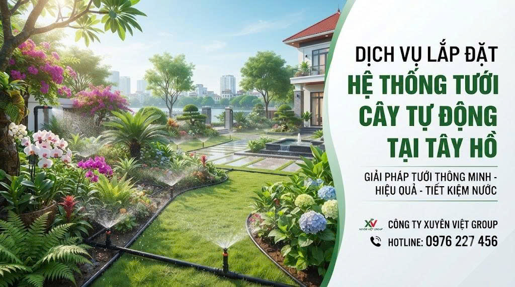 Dịch vụ lắp đặt hệ thống tưới cây tự động tại Tây Hồ