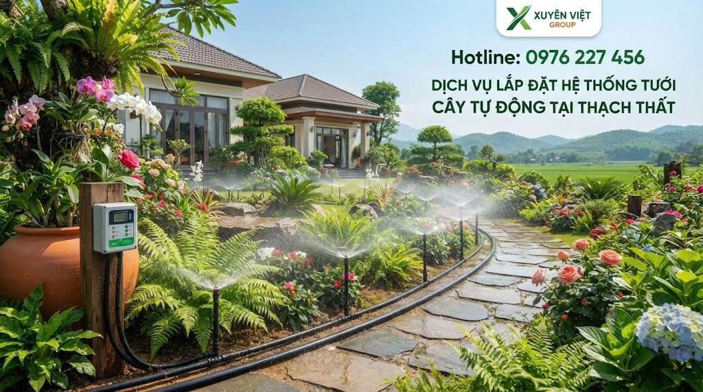 Dịch vụ lắp đặt hệ thống tưới cây tự động tại Thạch Thất