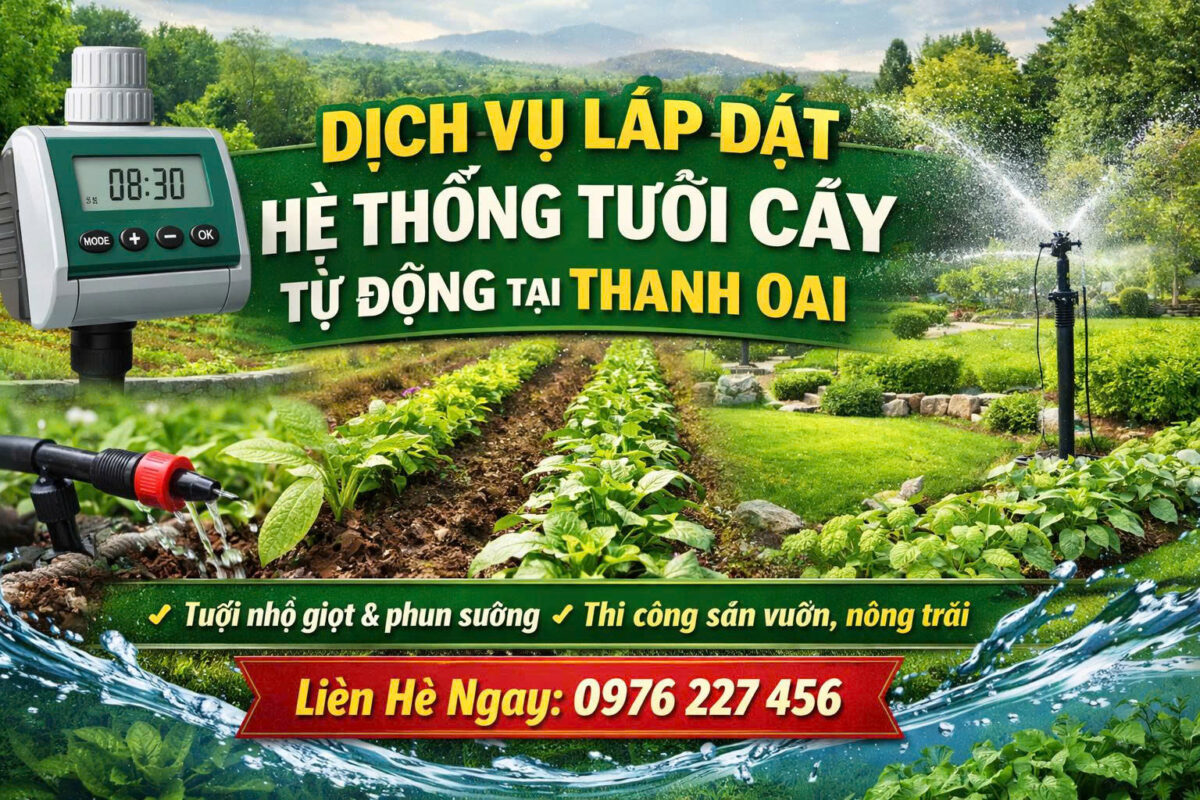 Dịch vụ lắp đặt hệ thống tưới cây tự động tại Thanh Oai
