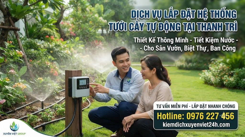 Dịch vụ lắp đặt hệ thống tưới cây tự động tại Thanh Trì