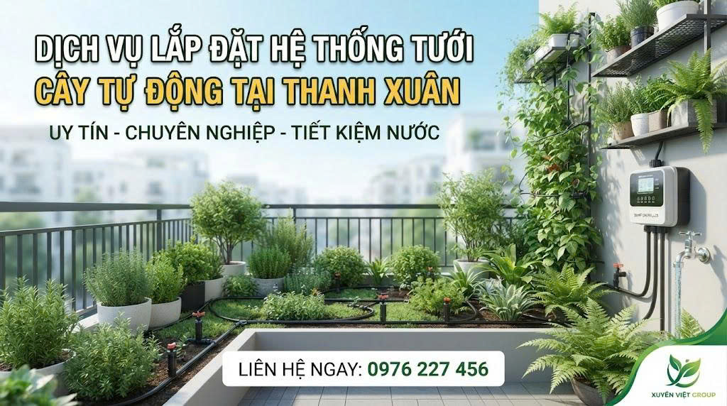 Dịch vụ lắp đặt hệ thống tưới cây tự động tại Thanh Xuân