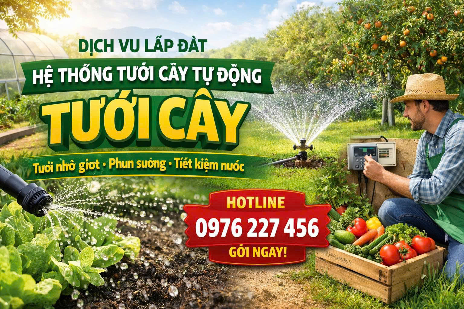 Dịch vụ lắp đặt hệ thống tưới cây tự động tại Thường Tín