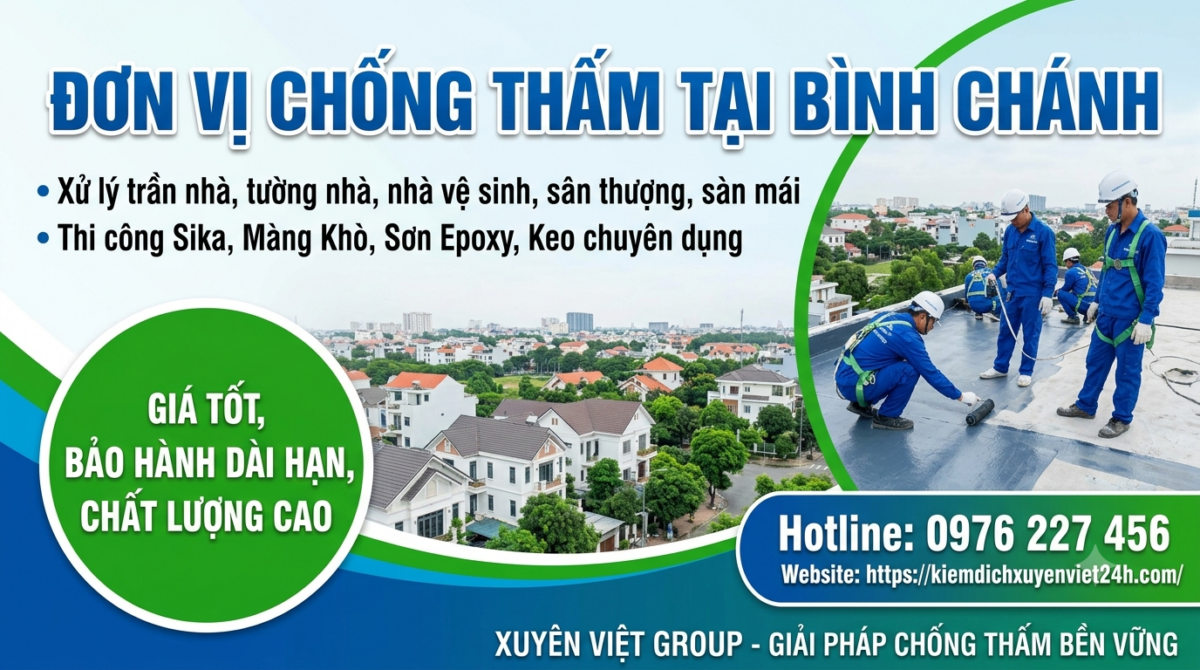 Đơn vị chống thấm tại Bình Chánh