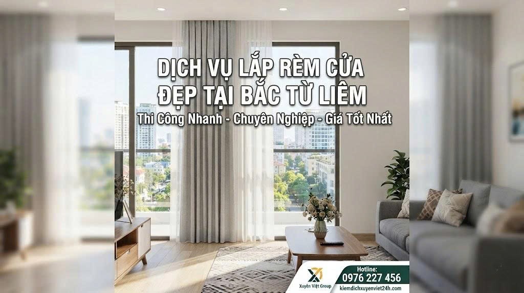 Dịch vụ lắp rèm cửa đẹp tại Bắc Từ Liêm