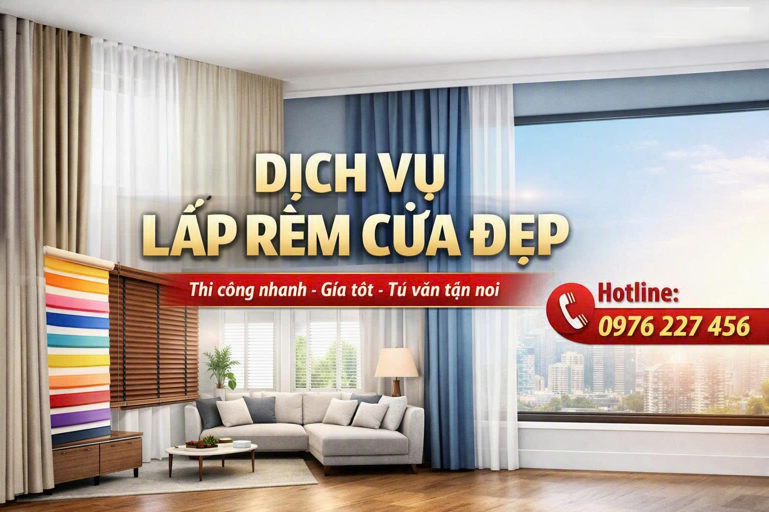 Dịch vụ lắp rèm cửa đẹp tại Gia Lâm