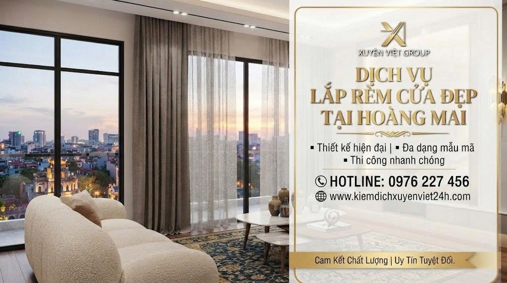 Dịch vụ lắp rèm cửa đẹp tại Hoàng Mai