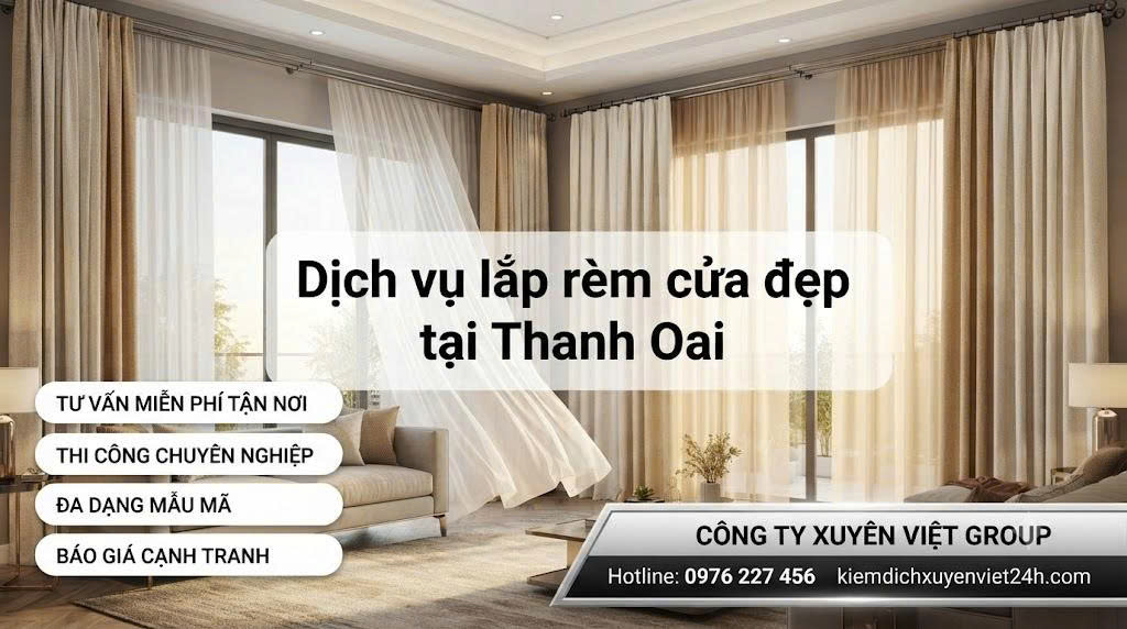 Dịch vụ lắp rèm cửa đẹp tại Thanh Oai