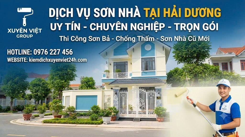 Dịch vụ sơn nhà tại Hải Dương