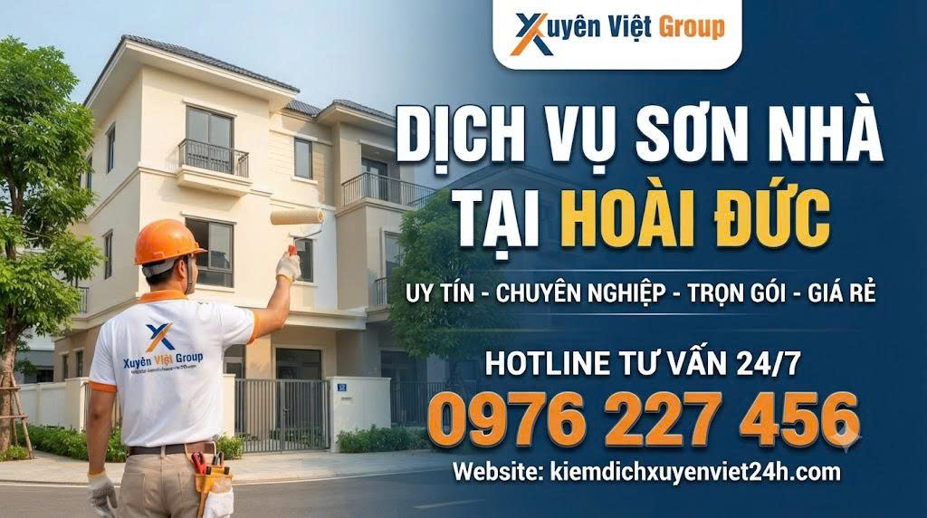 Dịch vụ sơn nhà tại Hoài Đức