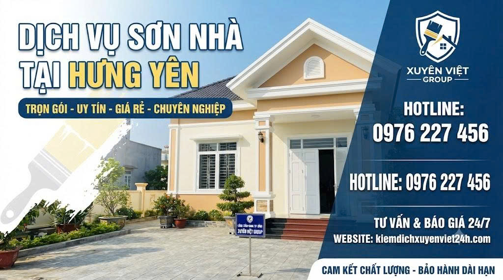Dịch vụ sơn nhà tại Hưng Yên