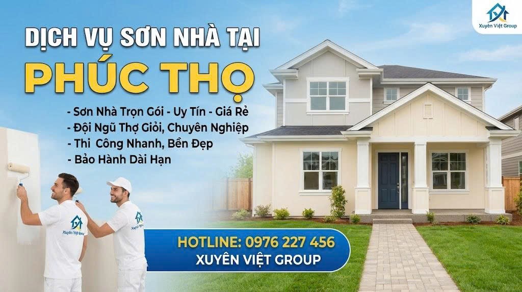 Dịch vụ sơn nhà tại Phúc Thọ