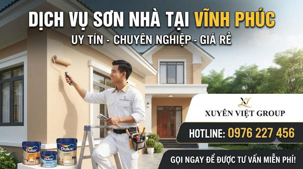 Dịch vụ sơn nhà tại Vĩnh Phúc